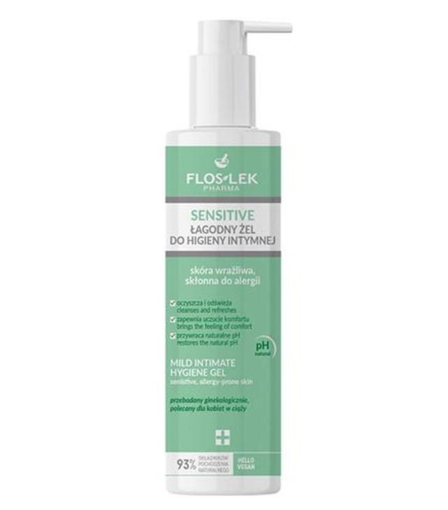 Floslek Sensitive Łagodny Żel do higieny intymnej skóra wrażliwa skłonna do alergii, 225 ml - ważny do 2025-09-30