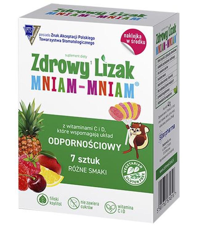 Zdrowy Lizak Mniam-Mniam z witaminami C i D - 7 szt.- cena, opinie, właściwości