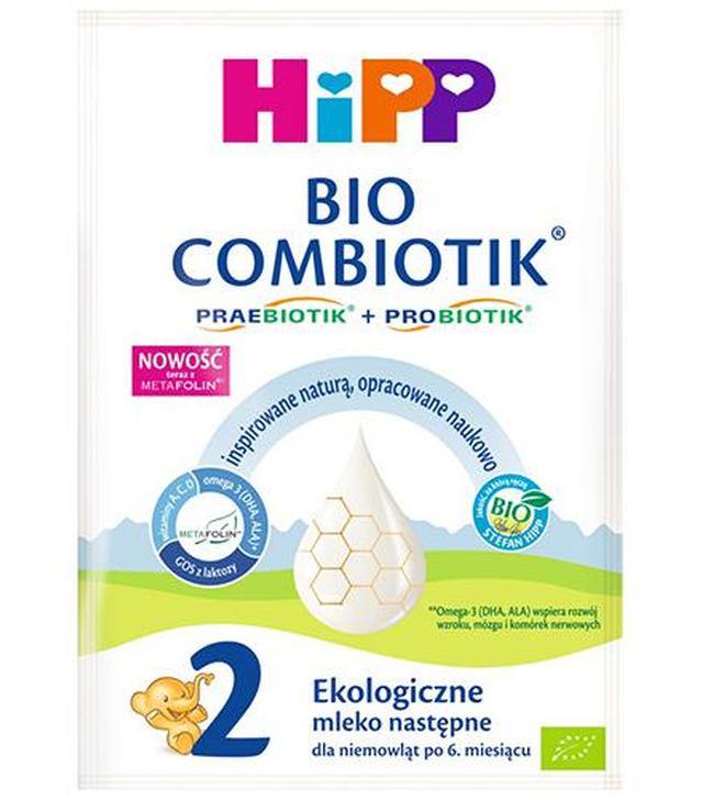 Hipp 2 Bio Combiotik Mleko następne dla niemowląt po 6. miesiącu, 27 g, cena, opinie, skład - ważny do 2025-02-28