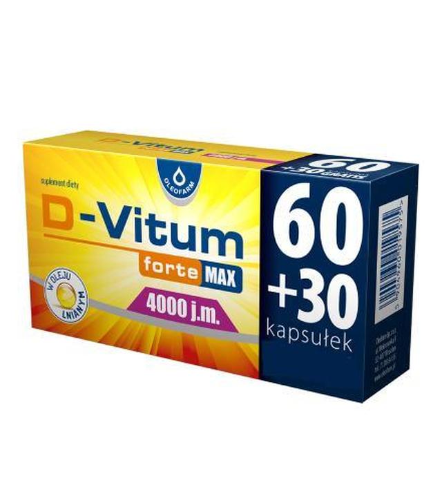 D-Vitum Forte Max 4000 j.m, kapsułki, 90 szt. (60 szt. + 30 szt.) - ważny do 2025-09-30