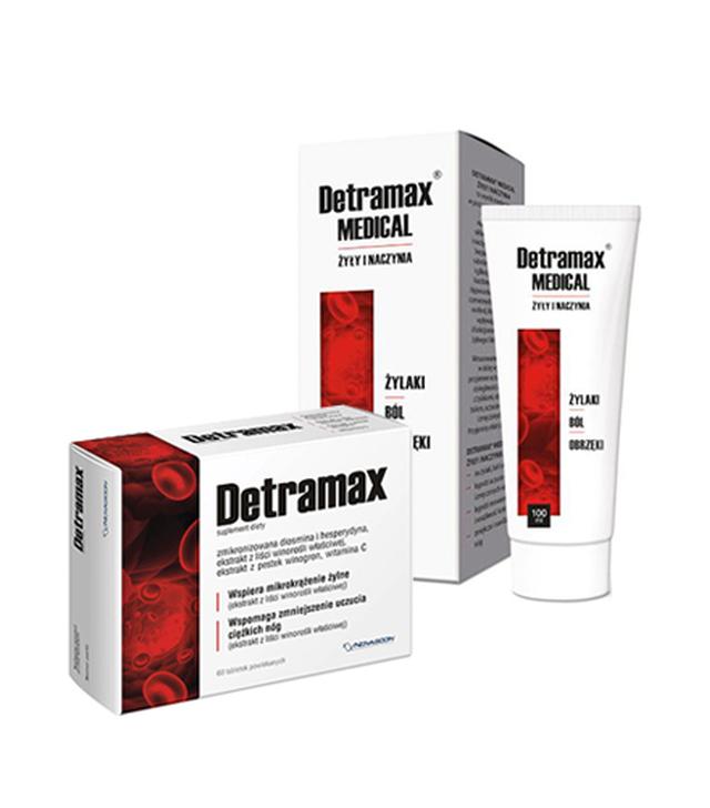 DETRAMAX - 60 tabl.+ Detramax Medical Żyły i naczynia żel, 100 ml