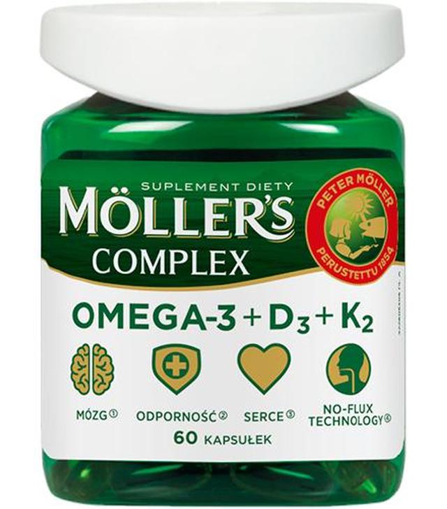 Moller's Complex Omega-3 + D3, 60 kapsułek