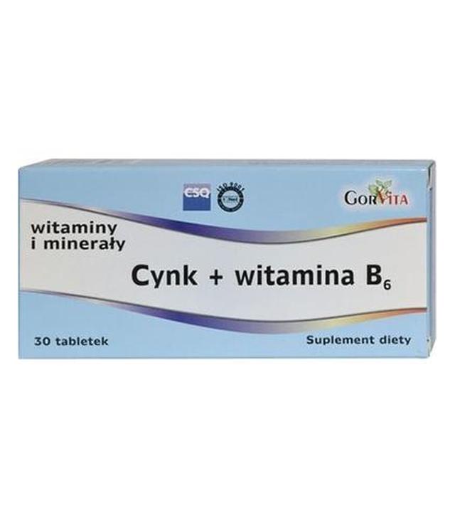 Gorvita Cynk + witamina B6, 30 tabl. - cena, opinie, właściwości