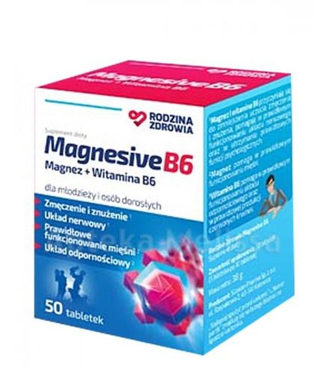RODZINA ZDROWIA MagnesiveB6 magnez + witamina B6 - 50 tabl.
