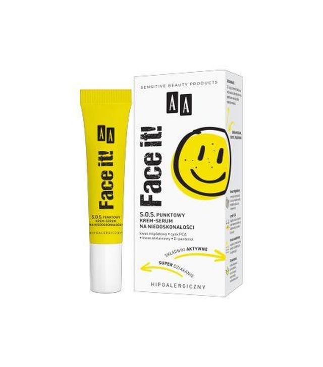 AA FACE IT! S.O.S. Punktowy krem-serum na niedoskonałości, 15 ml