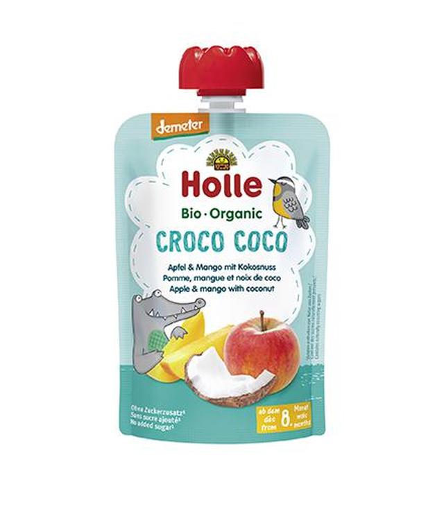 Holle Mus owocowy Kokosowy krokodyl jabłko, mango z kokosem - 100 g - cena, opinie, właściwości - ważny do 2024-07-25