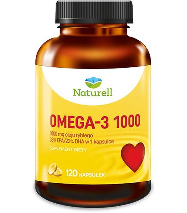 Naturell Omega-3 1000, kapsułki, 120 sztuk - ważny do 2025-05-01