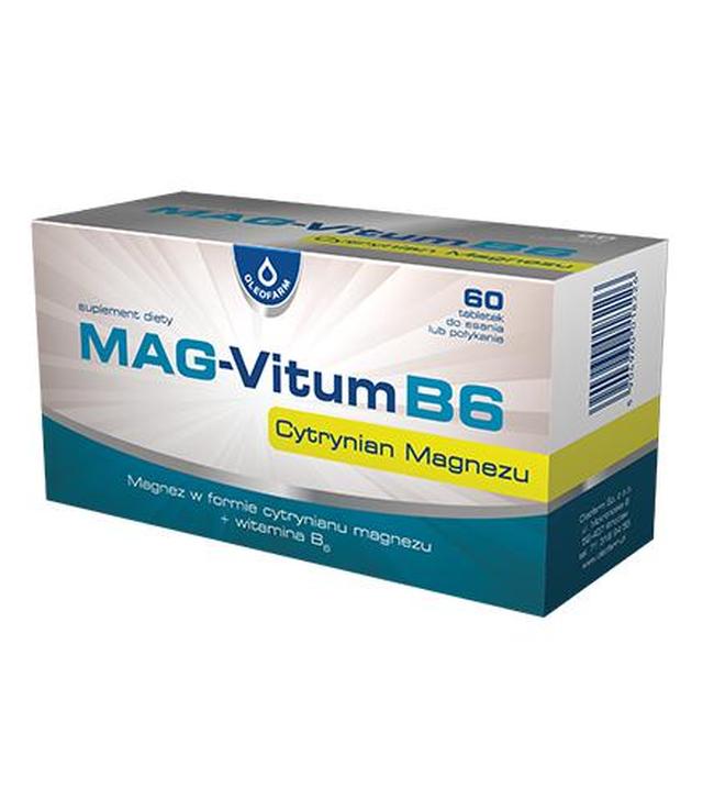 Mag-Vitum B6 Cytrynian Magnezu, 60 tabl., cena, opinie, właściwości