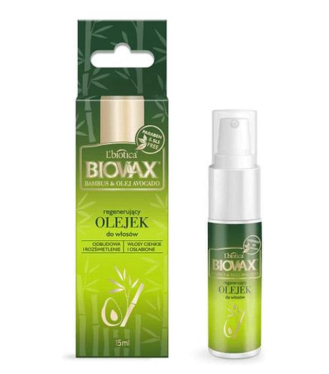 BIOVAX BAMBUS & OLEJ AVOCADO Regenerujący olejek do włosów - 15 ml - cena, opinie, właściwości