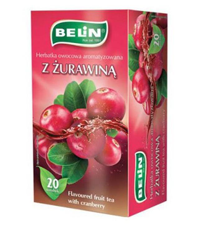 Belin Herbatka owocowa z żurawiną, 20 x 2 g, cena, wskazania, składniki