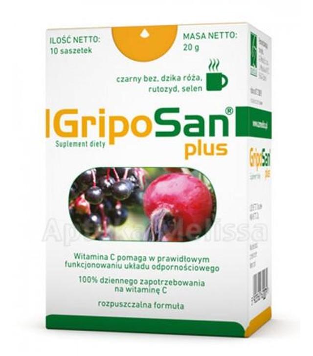 GRIPOSAN PLUS Wzmocnienie odporności - 10 sasz. - ważny do 2025-07-31