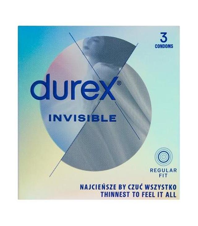 DUREX INVISIBLE Prezerwatywy dla większej bliskości - 3 szt.