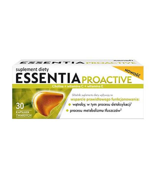 Essentia Proactive, wsparcie wątroby, cholina, witamina C i E, 30 kapsułek