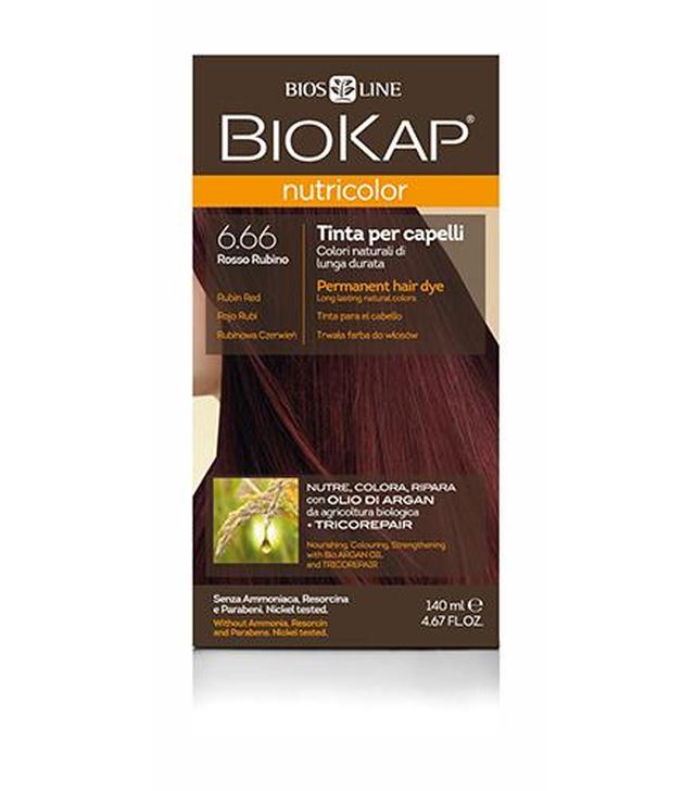 BioKap Nutricolor Farba do włosów 6.66 Rubinowa Czerwień - 140 ml - cena, opinie, właściwości - 1017982 - uszkodzone kartonowe opakowanie