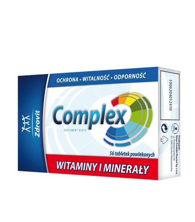 ZDROVIT Complex witaminy i minerały - 56 tabl. Ochrona, witalność i odporność.