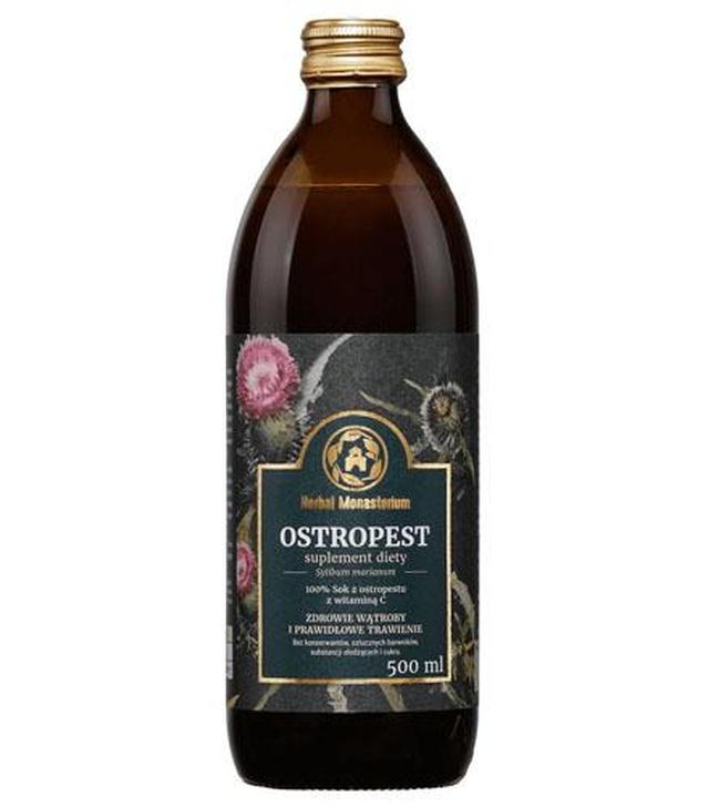 HERBAL MONASTERIUM Sok z Ostropestu - 500 ml - cena, opinie, wskazania