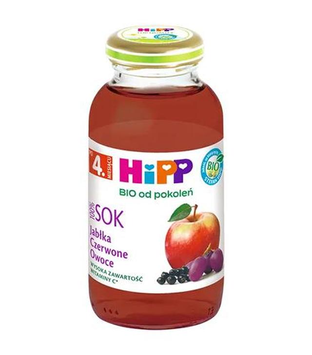 HIPP BIO od pokoleń Jabłka-Czerwone owoce z wodą źródlaną BIO, 200 ml
