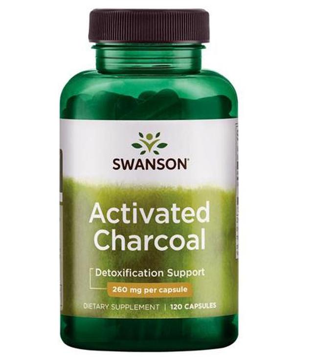 SWANSON Activated Charcoal 260  mg - 120 kaps. - cena, dawkowanie, opinie