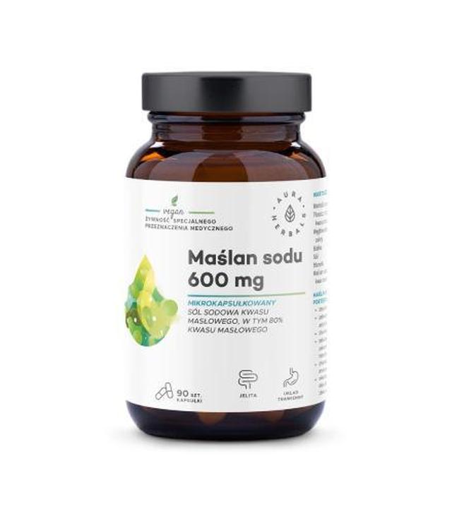 Aura Herbals Maślan sodu mikrokapsułkowany 600 mg, 90 kapsułek