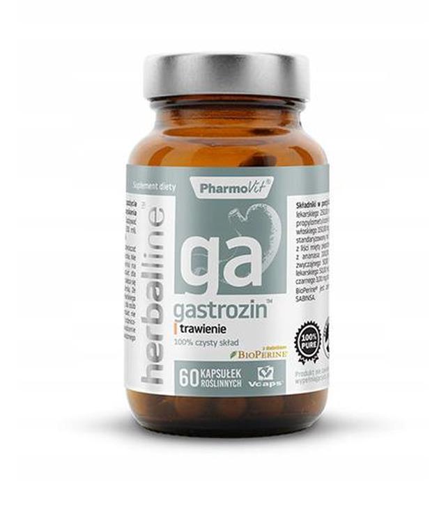 PharmoVit Herballine Gastrozin - 60 kaps. - cena, opinie, wskazania
