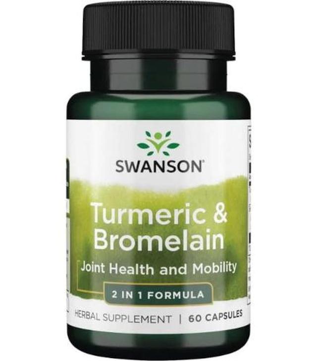 SWANSON Full Spectrum Turmeric & Bromelaina - 60 kaps.