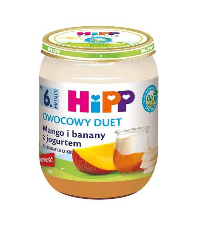 HiPP BIO od pokoleń, Mango i banany z jogurtem, po 6. m-cu, 160 g - ważny do 2025-10-31