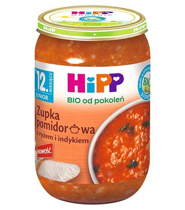 Hipp Bio Zupka pomidorowa z ryżem i indykiem po 12. miesiącu, 250 g, cena, opinie, wskazania