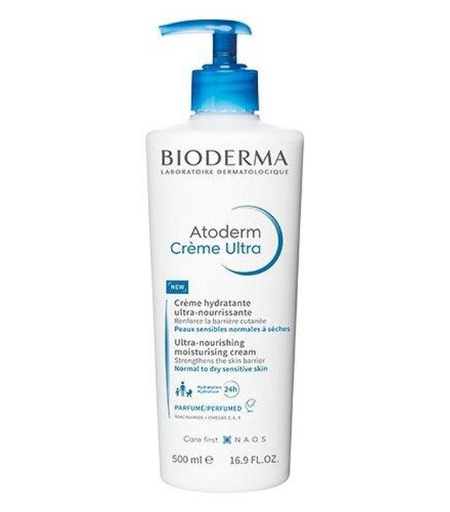 Bioderma Atoderm Crème Ultra Parfumée Ultranawilżający i wzmacniający krem do skóry suchej, normalnej i wrażliwej, 500 ml