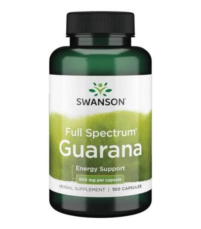 SWANSON Guarana 500 mg - 100 kaps.