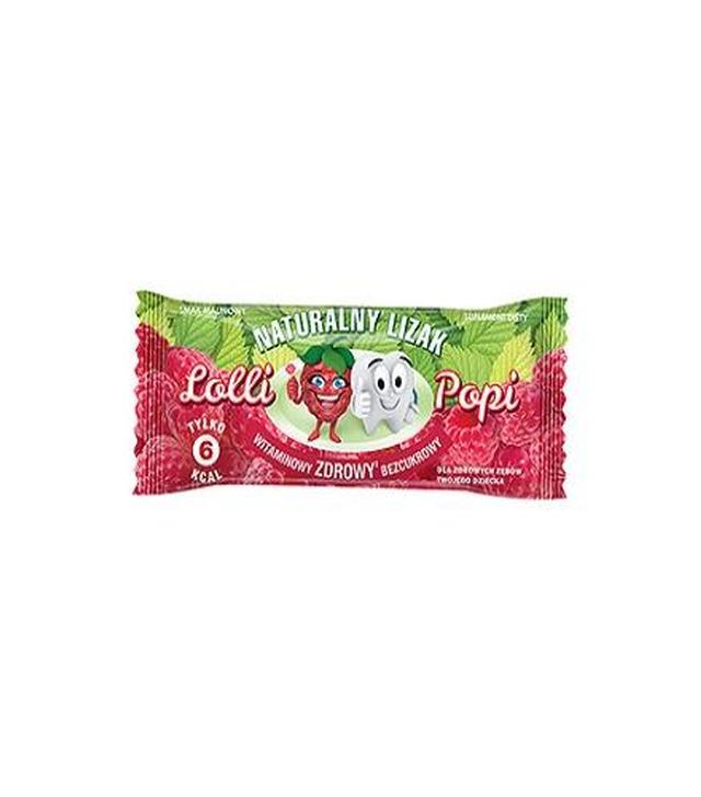 Naturalny Lizak Lolli-Popi Multiwitamina o smaku malinowym, 1 sztuka