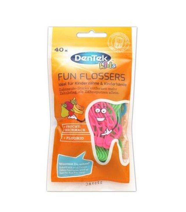 Dentek Kids Fun Flosser, wykałaczki z nicią dentystyczną dla dzieci, 40 sztuk