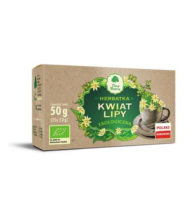 DARY NATURY Ekologiczna herbatka z kwiatu lipy - 25 sasz. - cena, opinie, właściwości