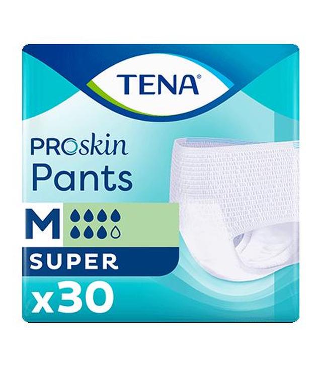 Tena Proskin Pants Super Majtki chłonne M 80-110 cm, 30 szt. cena, opinie, właściwości