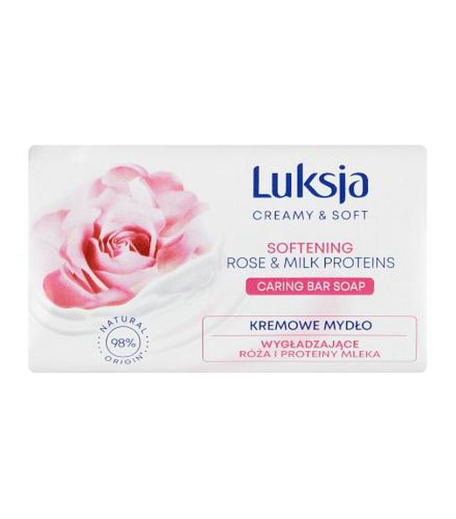 Luksja Creamy&Soft Kremowe Mydło w kostce Róża i Proteiny mleka, 90 g., cena, właściwości, opinie