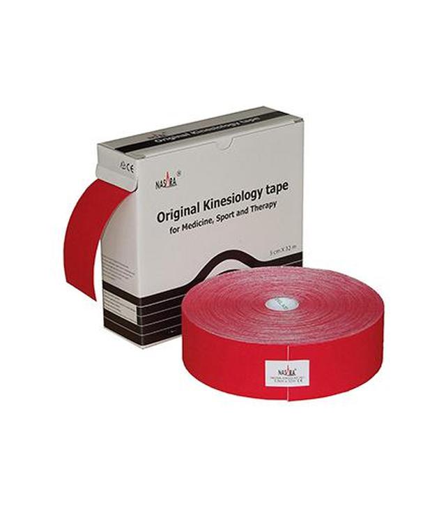 Nasara Kinesiology Tape XXL, 5 cm x 32 m, czerwony, 1 szt., opinie, cena, wskazania - ważny do 2025-02-03