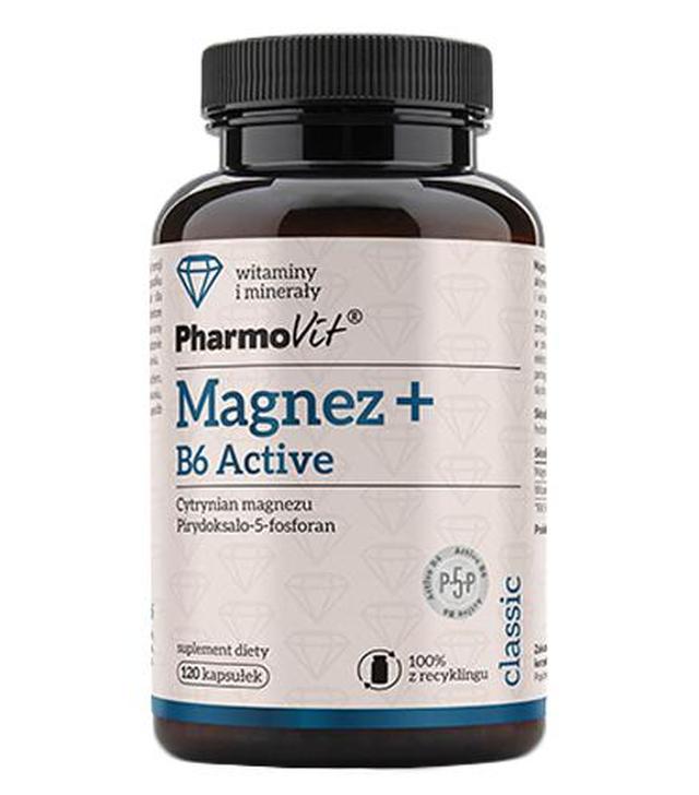 Pharmovit Magnez + B6 Active, 120 kaps., cena, opinie, dawkowanie