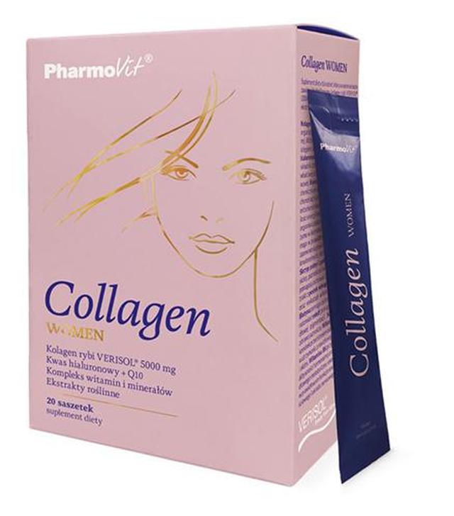 PharmoVit Collagen Women, 20 sasz., cena, opinie, wskazania