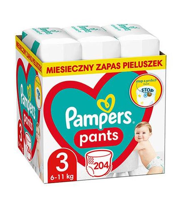 Pampers Pants 3 Pieluchomajtki 6-11 kg, 204 sztuki
