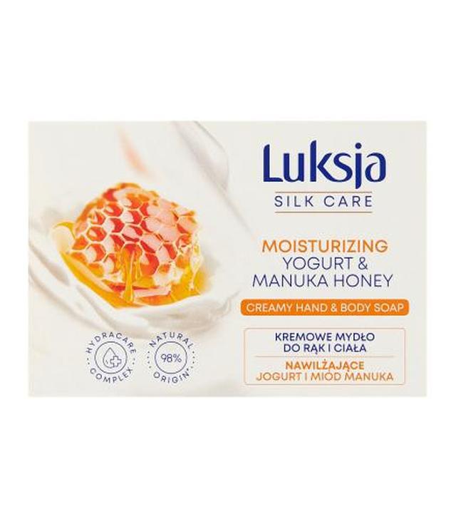 Luksja Silk Care Kremowe Mydło w kostce Jogurt i Miód manuka, 100 g, cena, właściwości, opinie