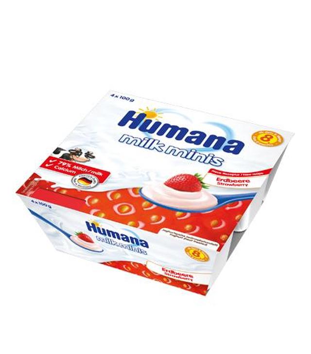 HUMANA MILK MINIS Deserek jogurtowy o smaku truskawkowym - 400 g