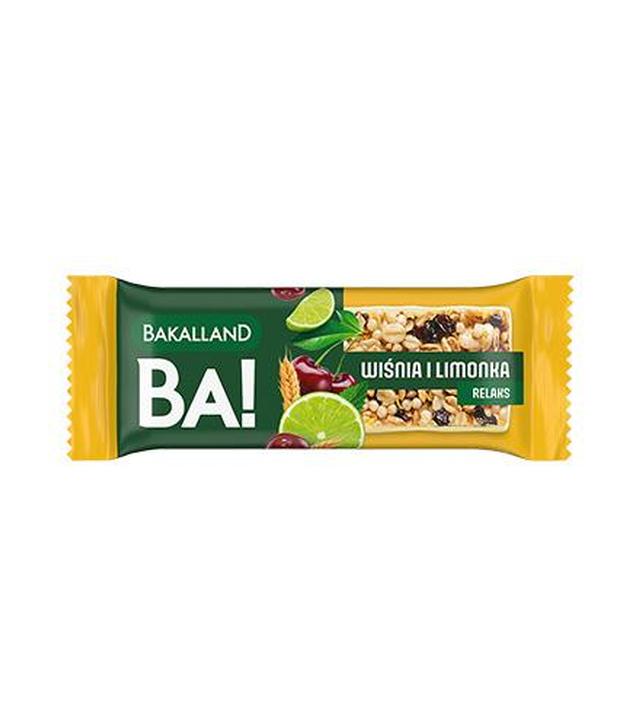 Bakalland BA! Baton zbożowy Wiśnia i limonka Relax, 38 g - ważny do 2025-10-31