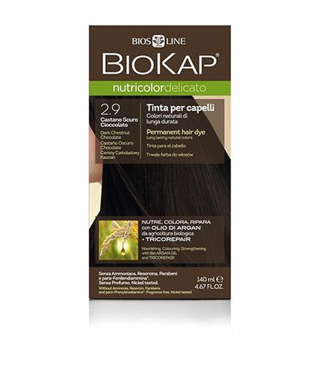 BioKap Nutricolor Delicato Farba do włosów 2.9 Ciemny Czekoladowy Kasztan - 140 ml - 1017295 - uszkodzone kartonowe opakowanie