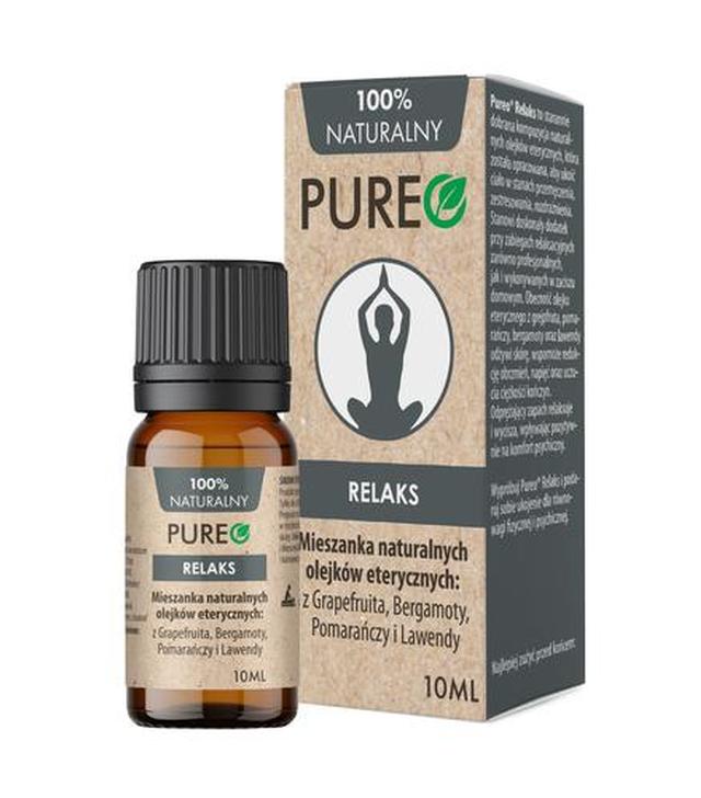 PUREO Relaks, mieszanka naturalnych olejków eterycznych, 10 ml