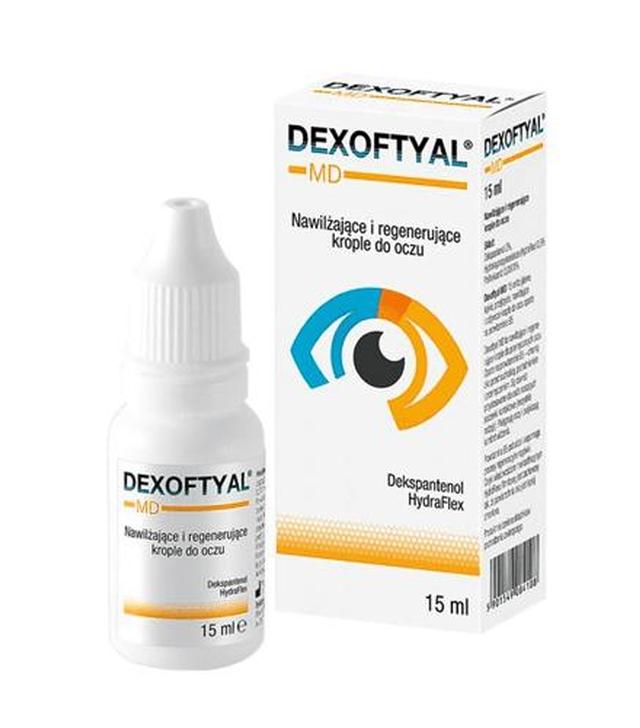 DEXOFTYAL MD Nawilżające i regenerujące krople do oczu, 15 ml