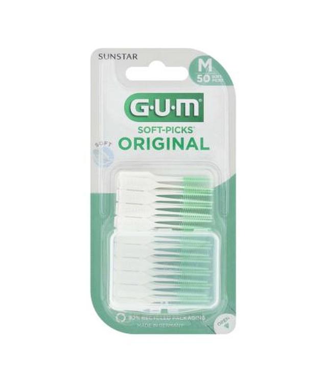 Sunstar Gum Soft-Picks Original Medium 632 Szczoteczka międzyzębowa gumowa, 50 szt., cena, opinie, wskazania