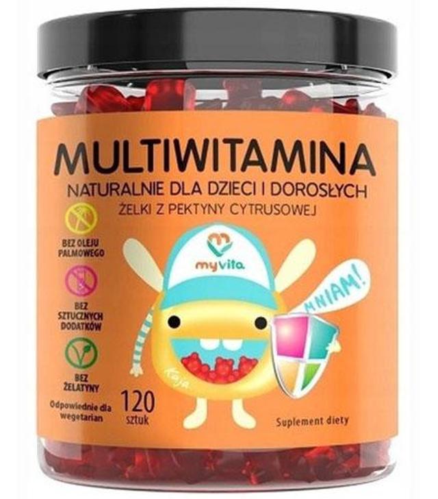 MyVita Multiwitamina Żelki naturalne dla dzieci i dorosłych, 120 szt., cena, opinie, właściwości