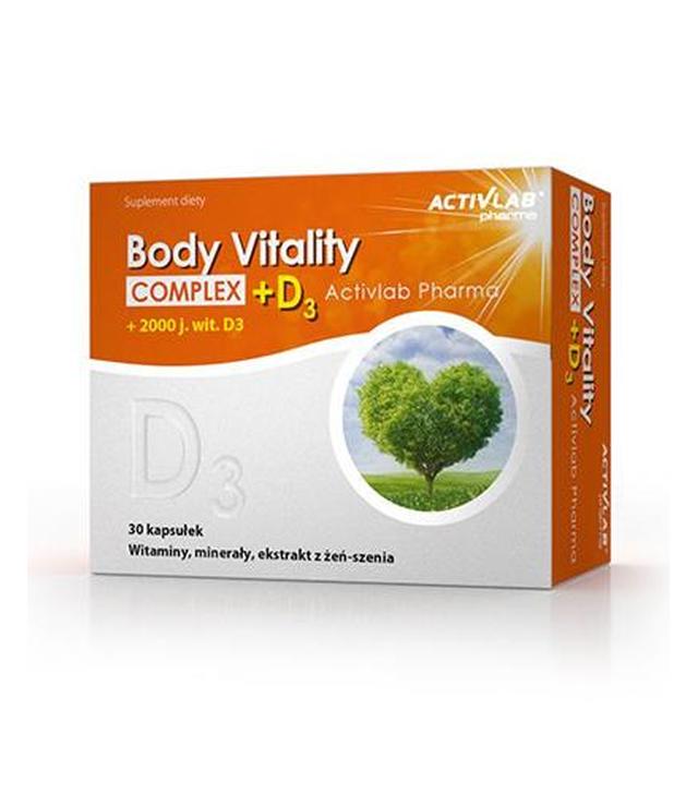 Activlab Pharma Body Vitality Complex + D3 - 30 kaps. Na wzmocnienie - cena, opinie, stosowanie
