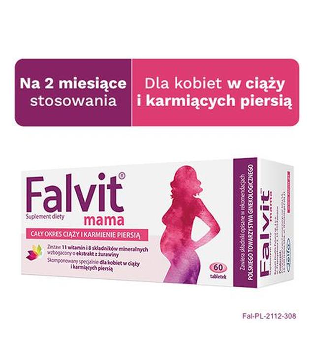 FALVIT MAMA Dla kobiet w ciąży i karmiących, 60 tabletek