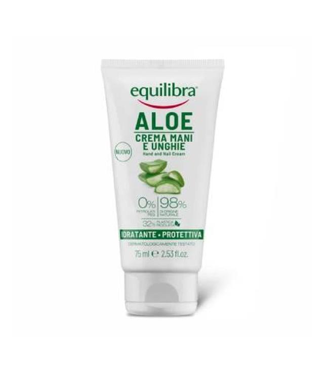 Equilibra, aloesowy krem do rąk i paznokci, 75 ml