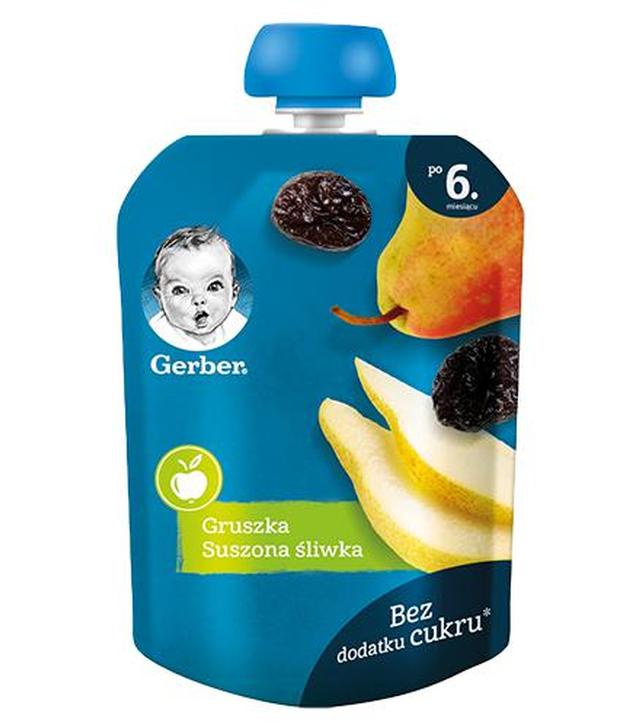 Gerber Natural For Baby Deserek gruszka suszona śliwka po 6. miesiącu, 80 g